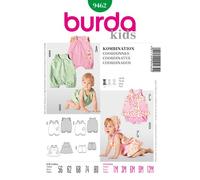 Patron de couture Burda bébé facile 9462 - Robe, culotte ange & âge : 1-12 mois