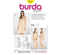 Patron de couture Burda Mesdames 7627 - Lingerie & Peignoir Tailles : 10-24