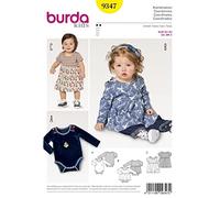 Patron de couture facile Burda pour bébé n° 9347 Robe et body
