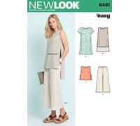 New Look Patron de Couture 6461 de Robes, Tunique, Top et Pantalon Court, Blanc