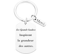 Patron, Leaders, Remerciement Cadeau Porte - clés « Les grands leaders inspirent la grandeur des autres» Merci Porte - clés Pour les Dirigeants, les Patrons, les Cadeaux d'équipe