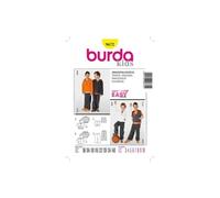Burda B9672 Patron de Couture Tenue Jogging 19 x 13 cm, 104-164