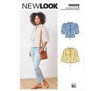 Patron New Look 6698 - Blouse boutonnée avec variations de manches du 34 au 46 - Model FR 34-46 G