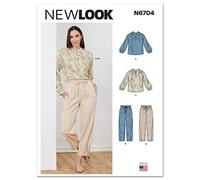 Patron New Look 6704 - Ensemble Blouse col montant et Pantalon bouffant du 36 au 48
