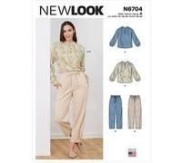 New Look Patron de couture NL6704 – Blouse col montant et pantalon bouffant – Papier 36-48