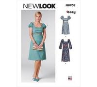Patron New Look 6705 - Robe avec taille empire, variations de longueurs et de manches du 34 au 46 (FR) - Model FR 34-46 G