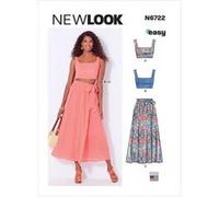 Patron New Look 6722 - Jupe portefeuille avec haut court du 34 au 46 (FR)(...) -