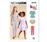 Patron New Look 6739 - Robe, haut et pantalon pour filles de 94 à 158 (FR)(...) -