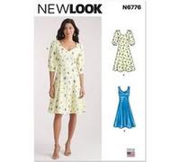 NEW LOOK Paper Pattern UN6776A Robe à manches pour femme Variations A (38-40-42-44-46)