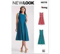 NEW LOOK Paper Pattern UN6778A Robe pour femme en deux longueurs A (38-40-42-44-46-46-48-50)