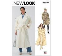New Look Patron de couture UN6810A Manteau avec ceinture pour femme en deux longueurs A (S-M-L-XL)
