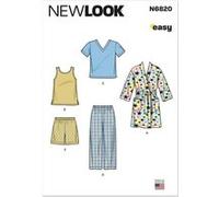Patron New Look 6820 - Tenue d'intérieur pour enfants - Model FR 3-8
