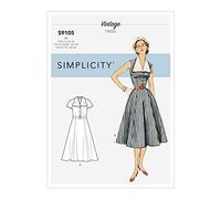 Simplicity S9105 Patron de Couture, Papier, Blanc, U5 (16-18-20-22-24)