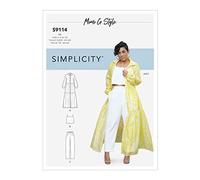 Simplicity Patron de couture S9114 Papier blanc H5 Tailles 6-8-10-12-14