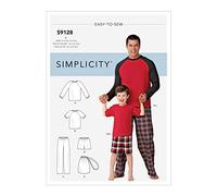 Patron Simplicity 9128 Pyjama père & fils short ou pantalon
