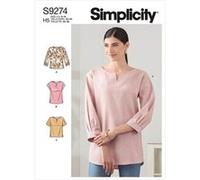 Patron 9274 - Top encolure arrondie et V , variations de longueurs du 34 au 52 (FR)(...) -