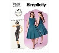 Patron Simplicity 9286 - Robe Femme avec haut ajusté et décolleté plié dans le dos du 34 au 50 (FR) - Model FR 42-50 G