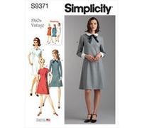 Simplicity Patron couture 9371 (SS9371F5) - Robe évasée femme, manches longues/courtes, 18W-26W