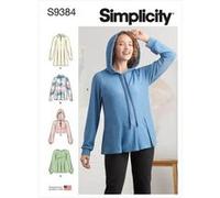 Patron Simplicity 9384 - Sweat-shirts pour femme du 34 au 52 FR - Model FR 34-42 G