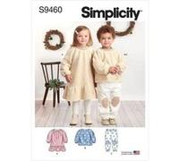 Patron Simplicity 9460 - Robe, haut et pantalon pour tout-petits et enfants du 6 mois au 8 ans