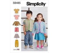 Patron Simplicity 9485 - Haut en maille, Veste, Gilet, Jupe et Pantalon pour tout petits - Model 6 MOIS-4 ANS G