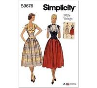 Patron Simplicity 9676 - Robe deux pièces vintage du 36 au 52 (FR) - Model FR 44-52 G