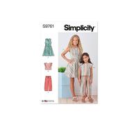 Patron Simplicity 9761 - Robe, Pantalon Et Haut Élégants Du 3 Au 14 Ans
