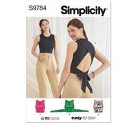 Patron Simplicity 9784 - Haut court du 34 au 52 FR - Model FR 34-52 G