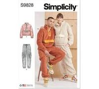 Patron Simplicity 9828 - Sweat-shirt et pantalon unisexes - Model FR 40-62 G