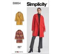 Patron Simplicity 9854 - Manteau doublé pour American Sewing Guild - Model FR 36-44 G
