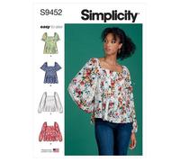 Patron - tutoriel Simplicity - SS9452U5 - Sewing Pattern S9452 Patron de couture Hauts pour femme