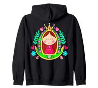 Patrona de México Guadalupana Virgen Reina de la Hispanidad Sweat à Capuche
