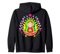 Patrona de México Guadalupana Virgen Reina de la Hispanidad Sweat à Capuche
