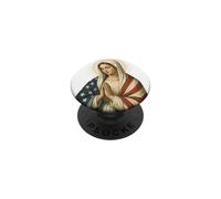 Patronne de l'Amérique USA Notre Dame Mère Marie Catholique PopSockets PopGrip Adhésif