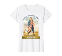 Patronne de l'Amérique USA Notre Dame Mère Marie Catholique T-Shirt Graphique avec Valeur