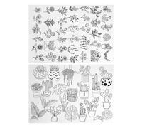 Patrons de broderie solubles dans l'eau - Papier de soluble, modèles de conception de point à la main, accessoires de bricolage faciles à suivre, de lavage propre, instructions de