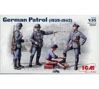 ICM Kit maquette Patrouille allemande (1939/1942) 1:35 4 figurines (1 officier, 2 soldats, 1 civil)