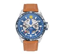 Patrouille de France Montre Aviateur Athos 8 - Automatique Squelette - Cuir Marron