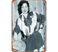 Patsy Cline Transfert Photo Vintage à repasser #3 Affiche rétro en métal Plaque vintage 30,5 x 20,3 cm Bar Music Club Man Cave Décoration murale