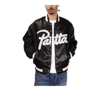 Patta, Homme, Vestes, Noir, Taille: M Veste Varsity en Satin Noir Imperméable