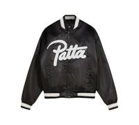 Patta - Script Logo Satin Varsity Jacket - Homme - Vestes - Noir - Taille: XL