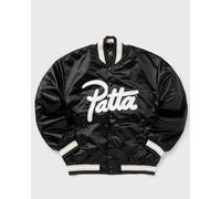PATTA Script Logo Satin Varsity Jacket men Bomber Jackets black taille: L