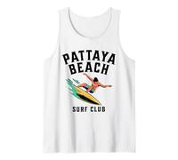 Pattaya Beach Surf Club Thaïlande Retro Design Débardeur