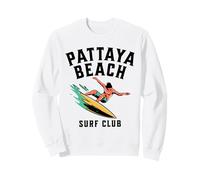 Pattaya Beach Surf Club Thaïlande Retro Design Sweatshirt