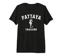 Pattaya Thaïlande Hippocampe Design Vieilli T-Shirt Haut de Gamme