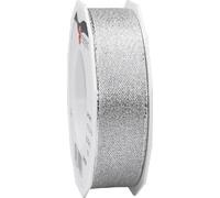 PATTBERG Ruban cadeau Vienne avec lisière tissée 25mm/20m argenté