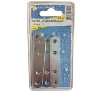 Patte d'assemblage 80mm acier blister de 4