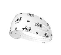 Patte de Bouledogue français,Bandeau de Sport Unisexe, Bandeau élastique Multi-usages pour Cheveux