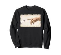 Patte de Chat Art au Toucher Minimaliste pour Les Amoureux des Animaux de Compagnie Dessin au Trait drôle Sweatshirt