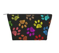 Patte de Chien colorée Arc-en-Ciel Animal de Compagnie Mignon, Trousse de Toilette Trousse de Maquillage Sac à cosmétiques Trousse de Toilette de Voyage Portable
